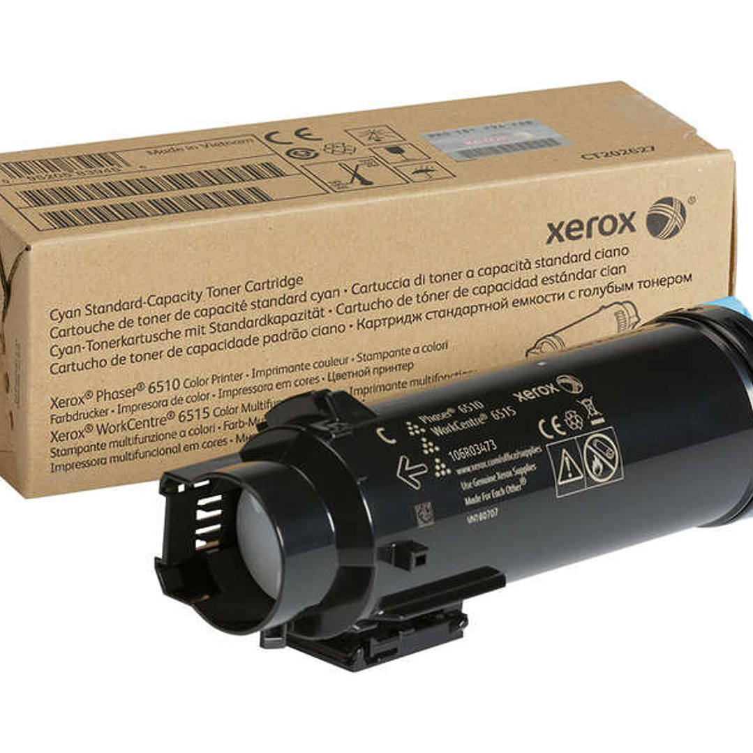 Xerox Phaser 6510/WorkCentre 6515 Cyan Cartucho de Toner Original - 106R03473 1