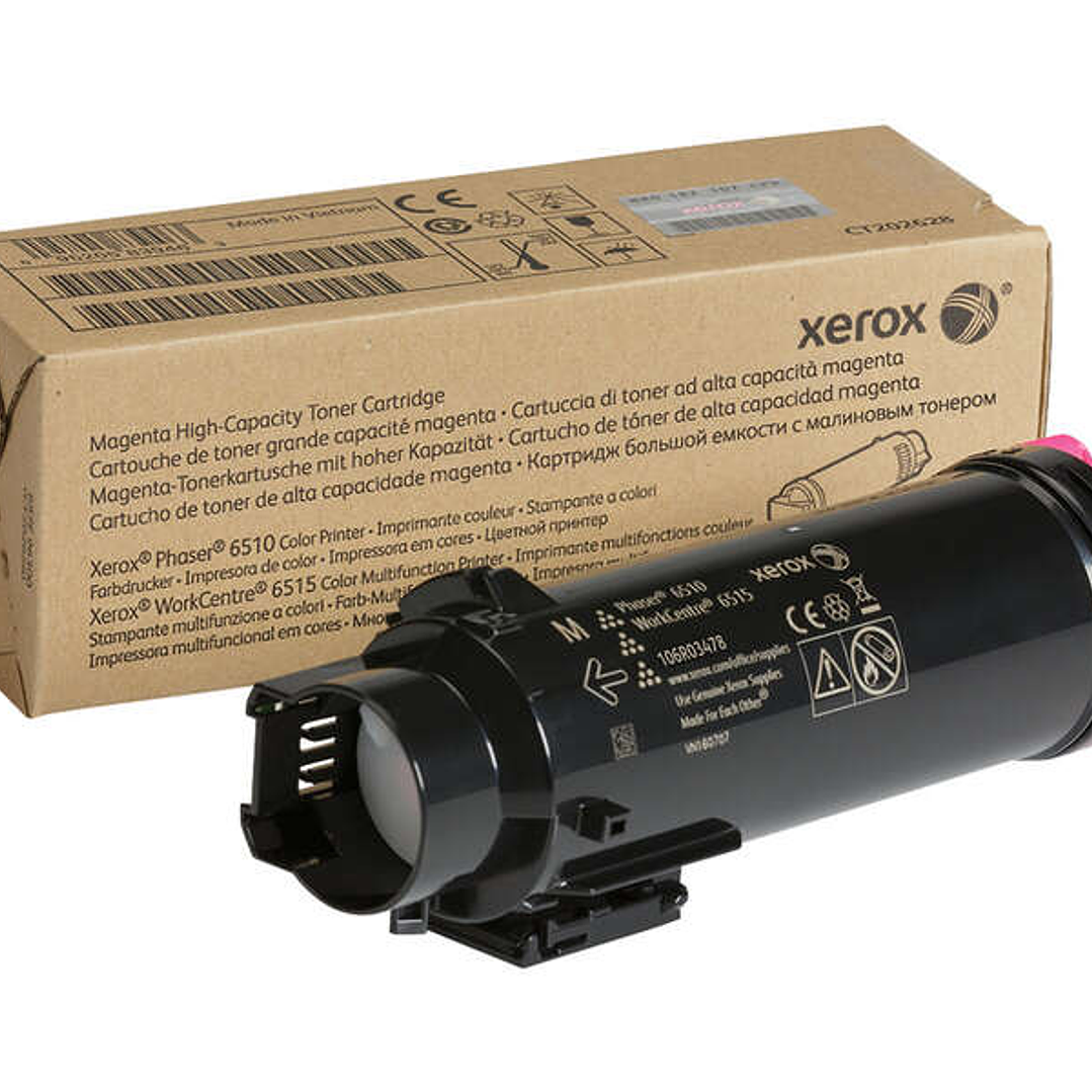 Xerox Phaser 6510/WorkCentre 6515 Magenta Cartucho de Toner Original - 106R03474 1