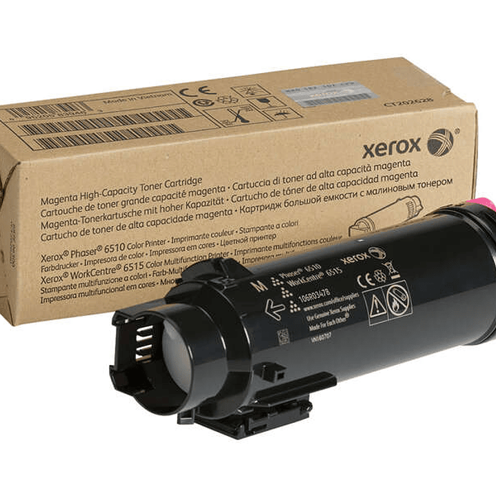 Xerox Phaser 6510/WorkCentre 6515 Magenta Cartucho de Toner Original - 106R03474 1