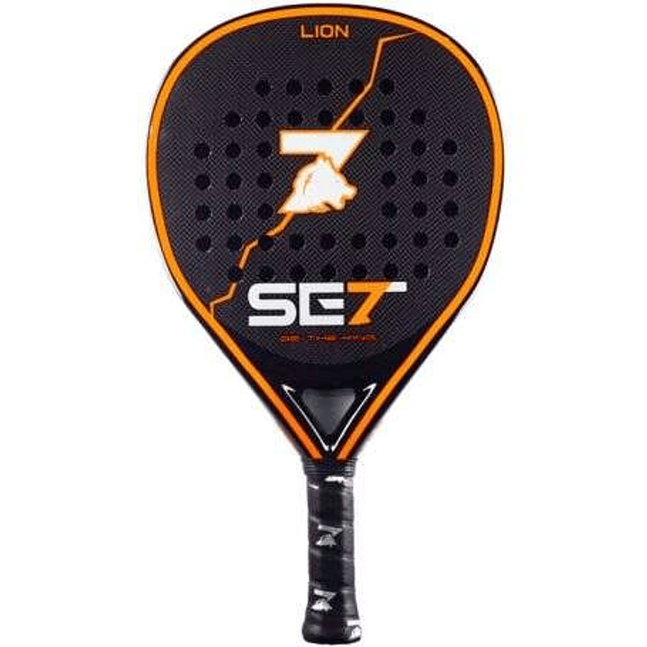 Set Lion Pala de Padel - Forma Lagrima - Marco 100% Carbono - Cara 100% Carbono 3K - Nucleo Goma Black Eva Compressed 1