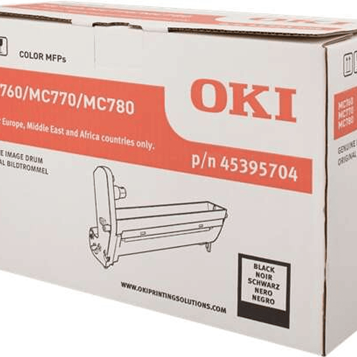 OKI MC760/MC770/MC780 Negro Tambor de Imagen Original - 45395704 1