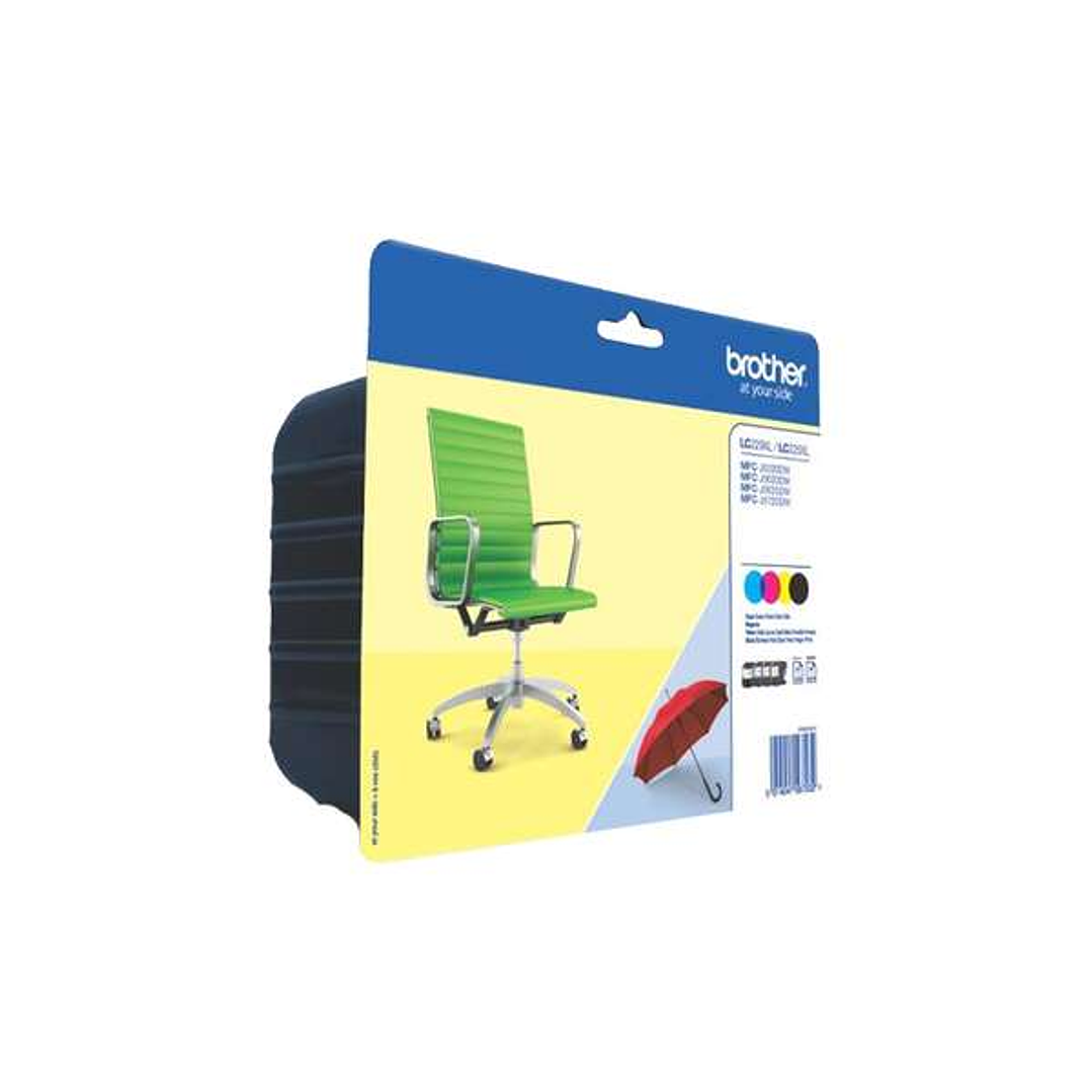 Brother LC229XL/LC225XL Pack de 4 Cartuchos de Tinta Originales - LC229XLVALBP 1