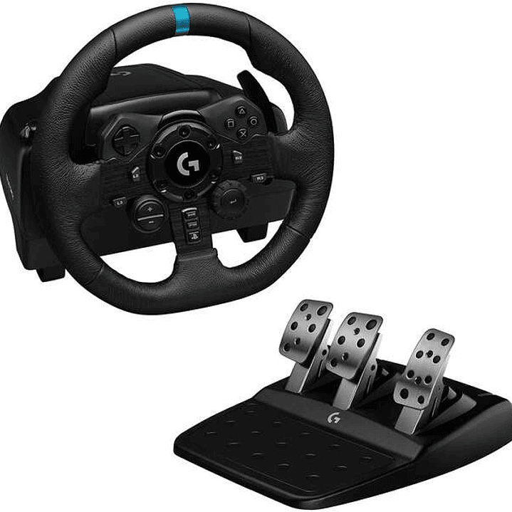 Logitech G923 Trueforce Juego de Volante y Pedales de Carreras Compatible con PS4, PS5 y PC - LEDS Indicador RPM - Giro 900º - Efecto Force Feedback c 1