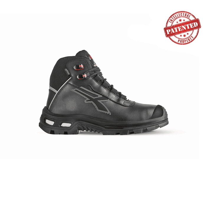 Upower Legend S Zapato de Seguridad - Talla 46 - Cuero Repelente al Agua, Puntera de Aluminio, Forro Gore-Tex, Suela Resistente a 300°C, Antideslizant 1