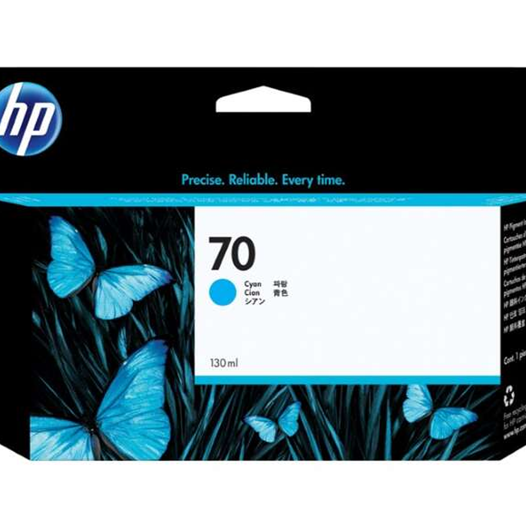 HP 70 Cyan Cartucho de Tinta Original - C9452A 1