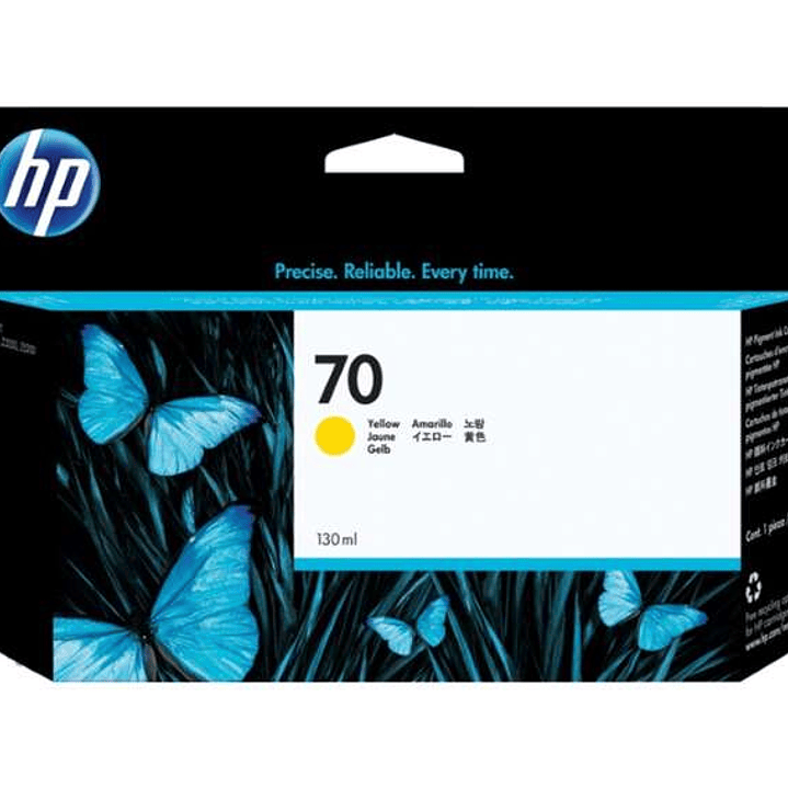 HP 70 Amarillo Cartucho de Tinta Original - C9454A 1