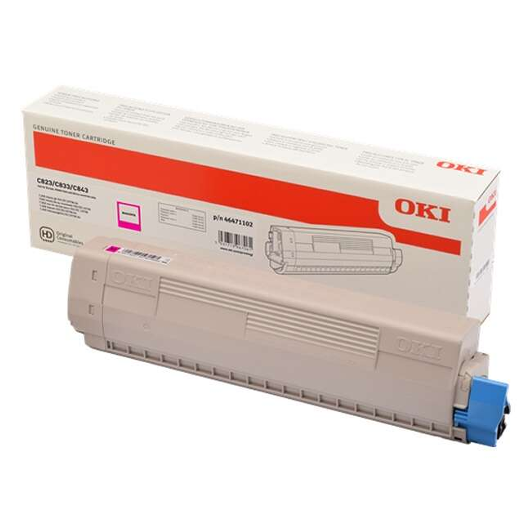 OKI C823/C833/C843 Magenta Cartucho de Toner Original - 46471102 1