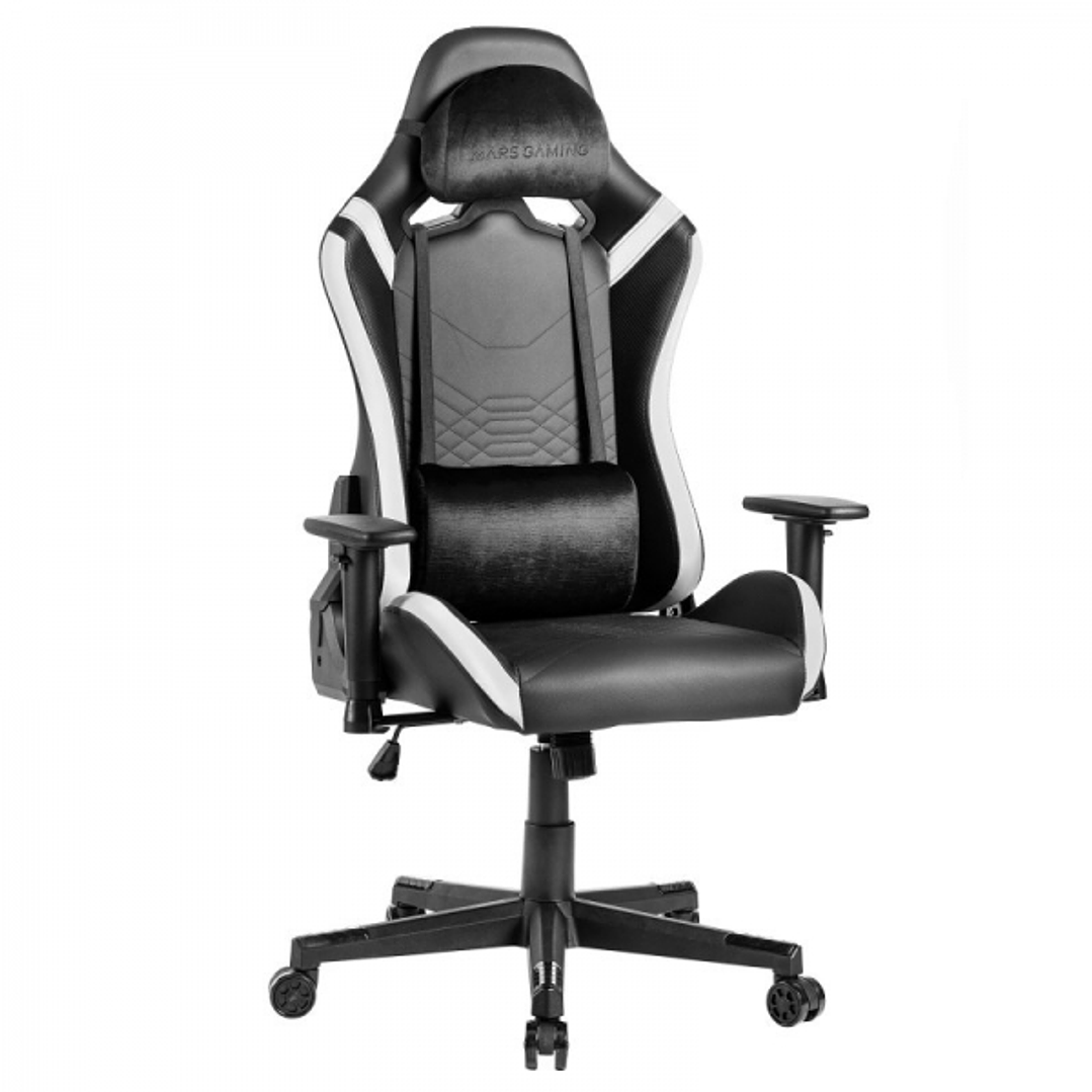 Mars Gaming MGC-PRO Silla Gaming - Cuero PU - Cojines Soft-Touch - Reposabrazos 2D - Respaldo Reclinable 135º - Soporta 150 kg - Base Acero - Ruedas X 1
