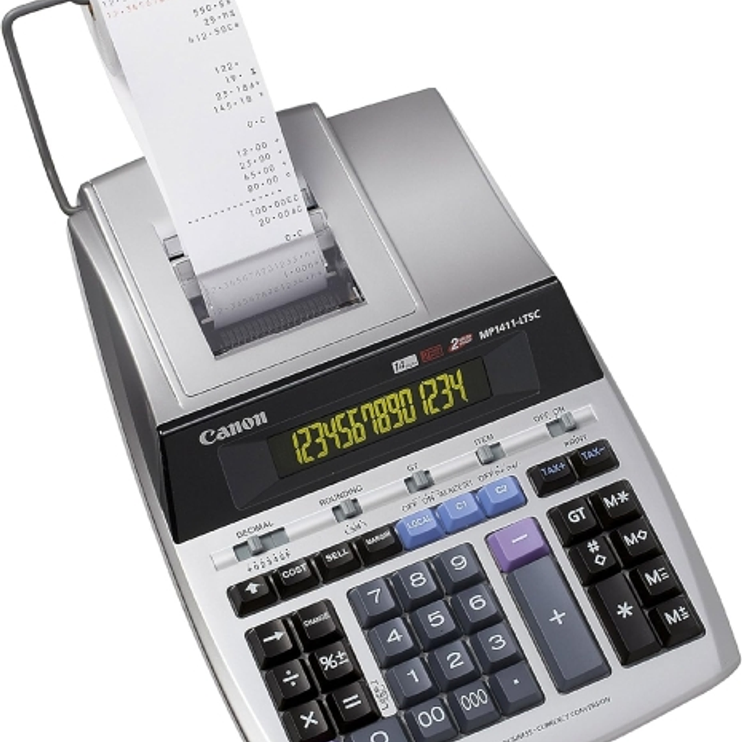 Canon MP1411-LTSC GB Calculadora de Impresion 14 Digitos - Impresion en Negro y Rojo - Pantalla LCD de 1 Linea - Diseño de Teclado Espacioso 1