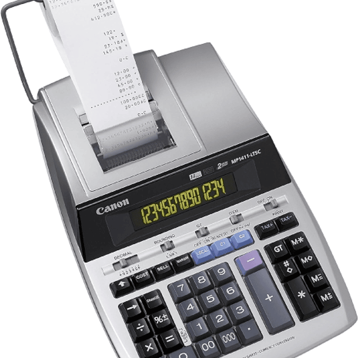 Canon MP1411-LTSC GB Calculadora de Impresion 14 Digitos - Impresion en Negro y Rojo - Pantalla LCD de 1 Linea - Diseño de Teclado Espacioso 1