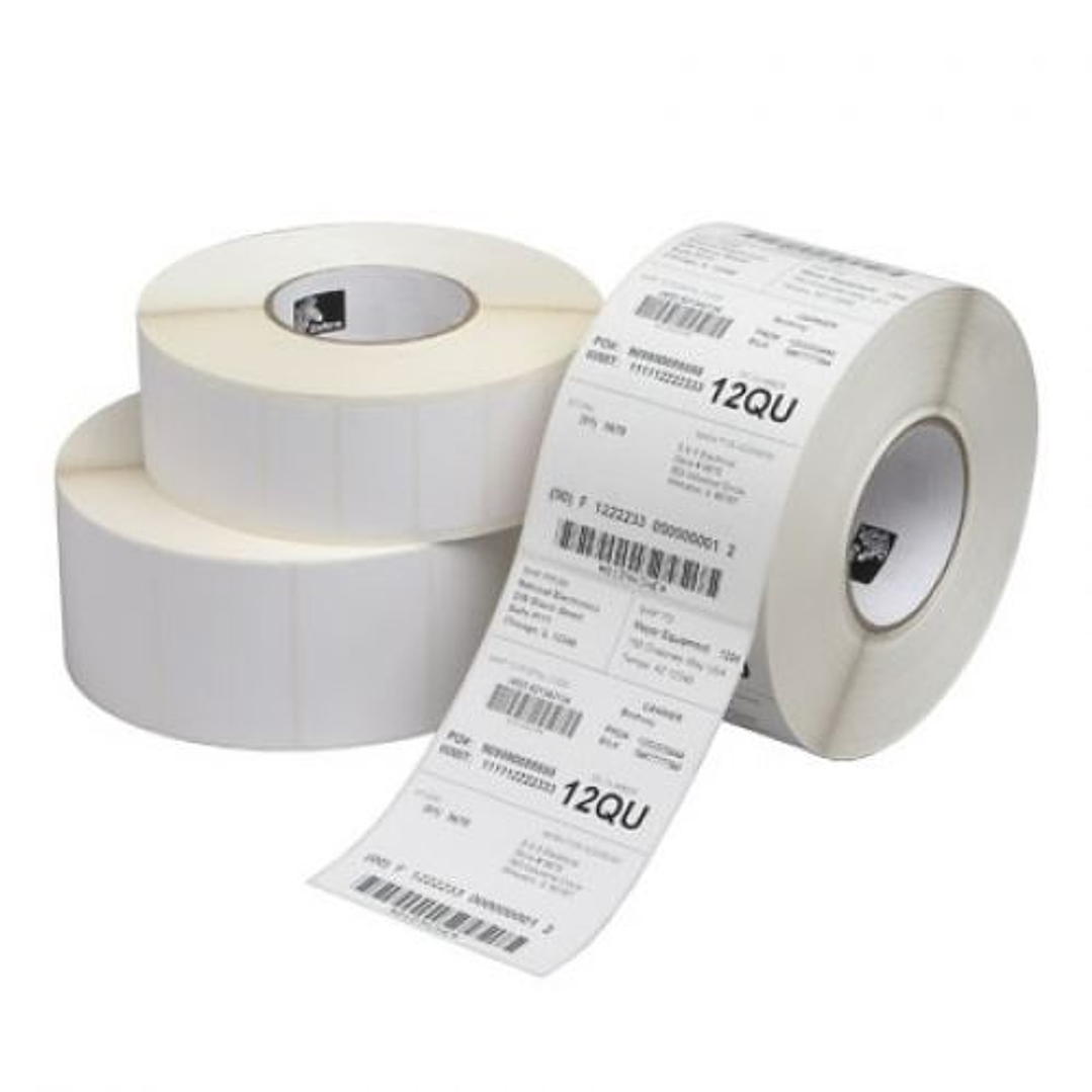 Zebra Z-Select 2000D Pack de 12 Rollos de Etiquetas Originales Perforadas 57x32 mm - 2100 Unidades por rollo - 800262-125 1
