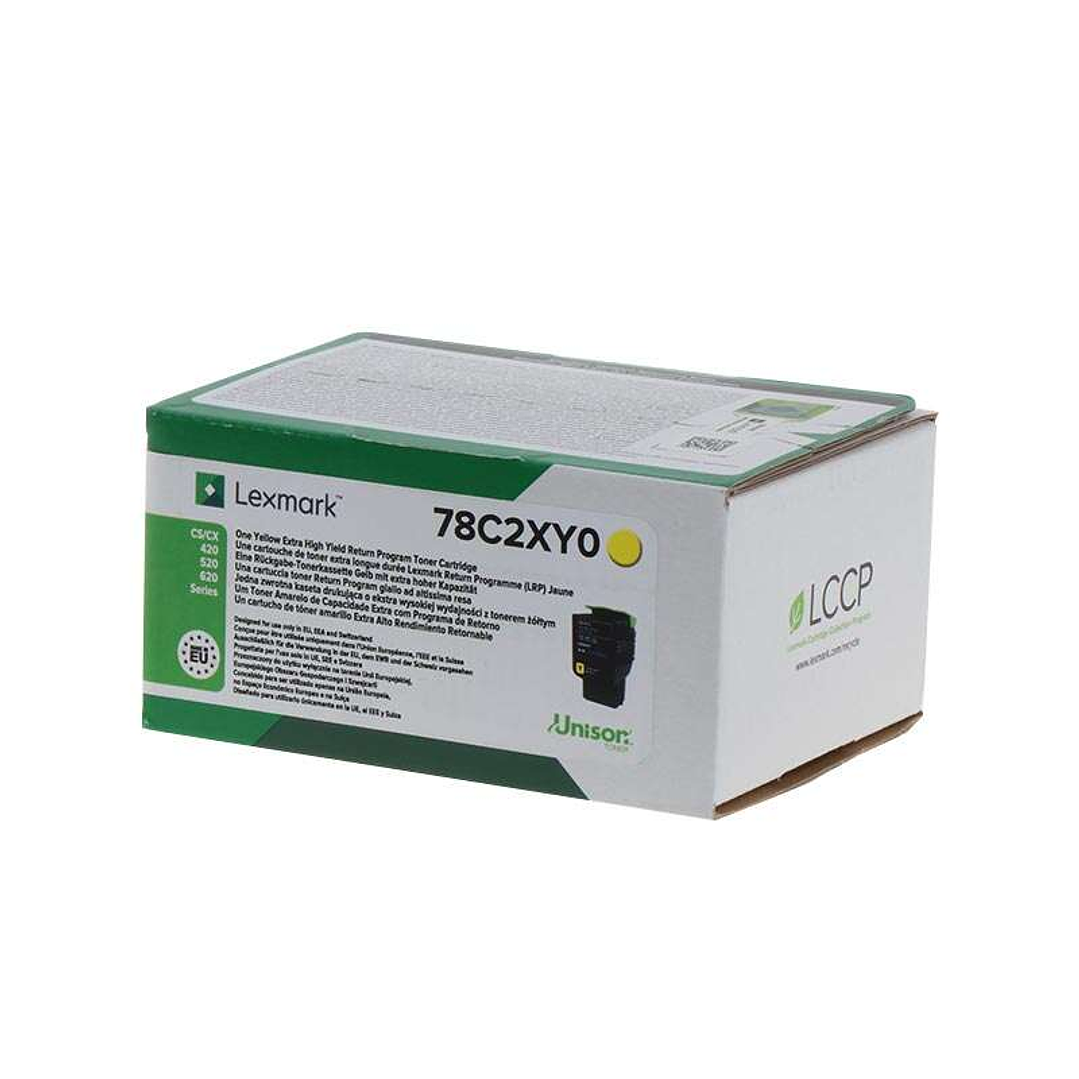 Lexmark CS421/CS521/CS622/CX421/CX522/CX622/CX625 Amarillo Cartucho de Toner Original - 78C2XY0/78C2XYE 1