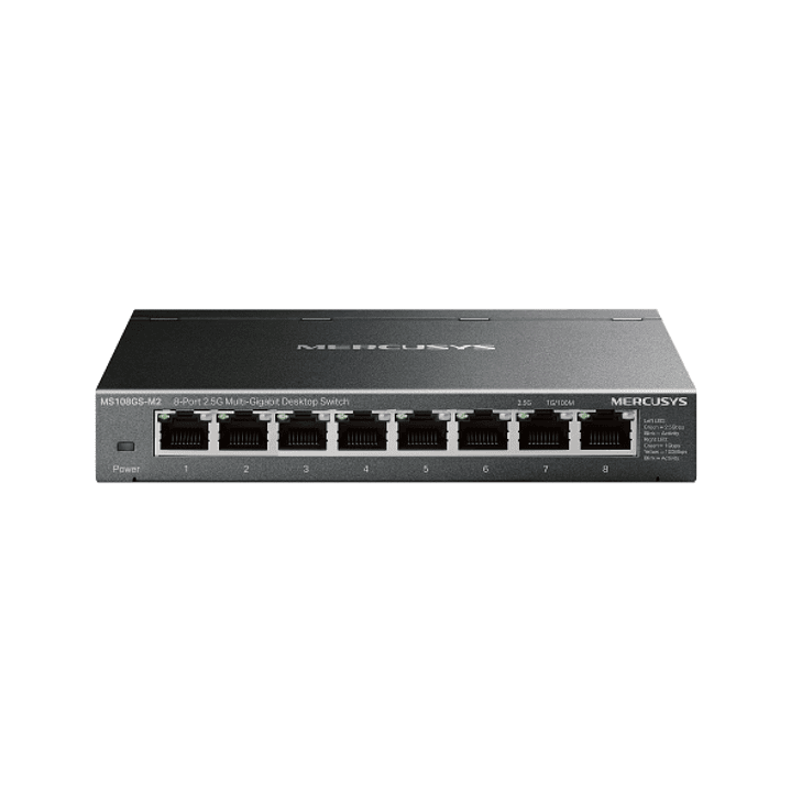Mercusys MS108GS-M2 Switch 5 Puertos 2.5 Gigabit - Multi-Gigabit 10/100/1000/2500 - Auto-Negociacion - Color Negro 1