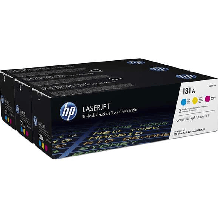 HP CF211A/CF212A/CF213A Pack de 3 Cartuchos de Toner Originales - 131A 1