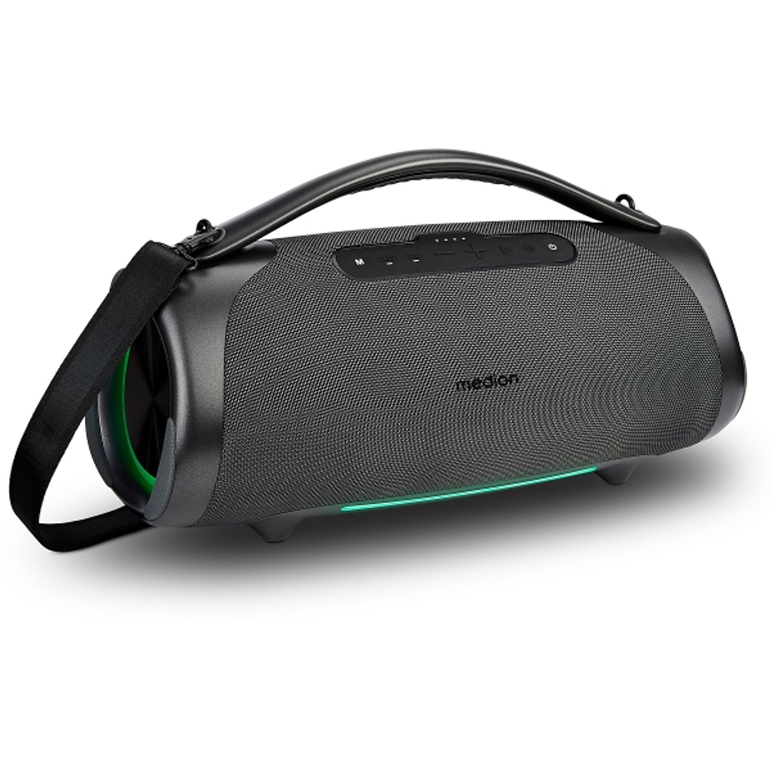 Medion Life P61768 XL Altavoz 50W + 50W RMS - Bluetooth 5.3 - Modo Broadcast - Resistente al Agua - Hasta 30 Horas de Autonomia - Iluminacion RGB - Co 1