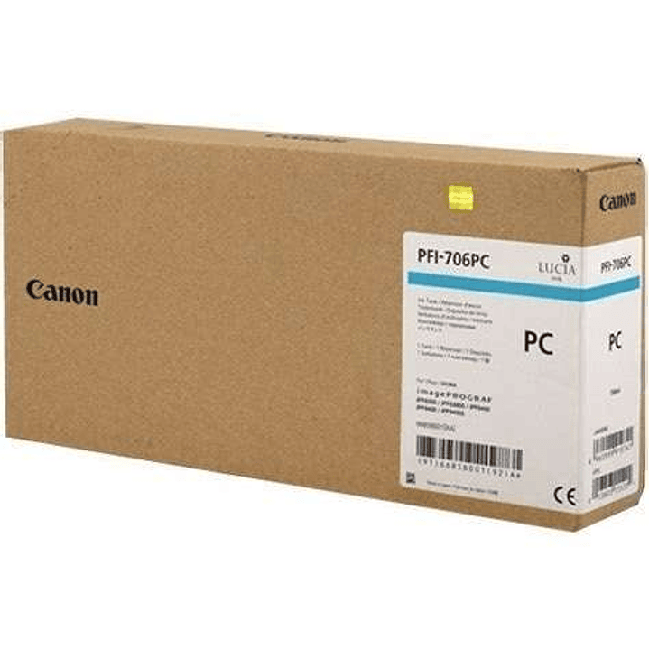 Canon PFI706 Cyan Photo Cartucho de Tinta Original - 6685B001 1