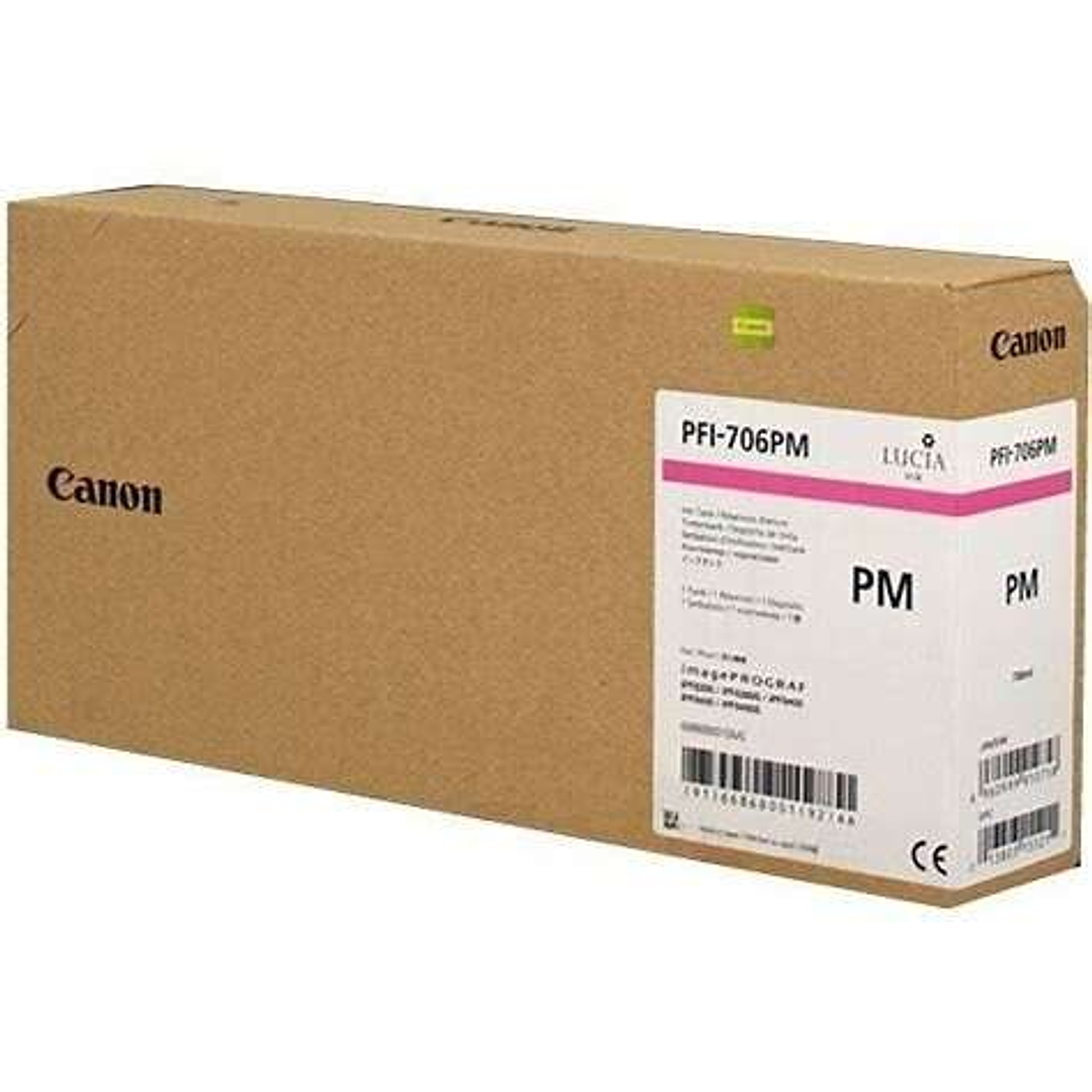 Canon PFI706 Magenta Photo Cartucho de Tinta Original - 6686B001 1