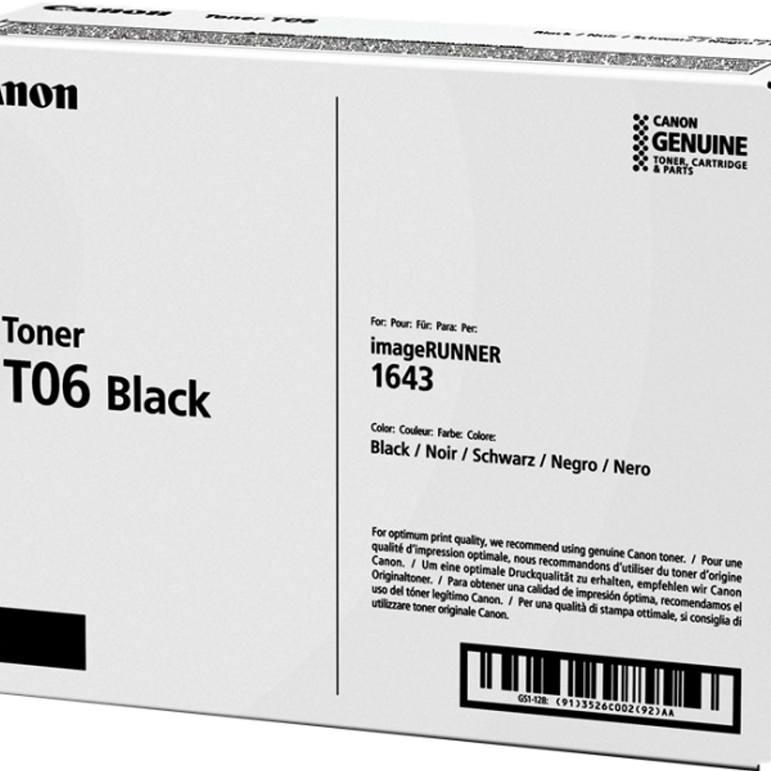 Canon T06 Negro Cartucho de Toner Original - 3526C002 1