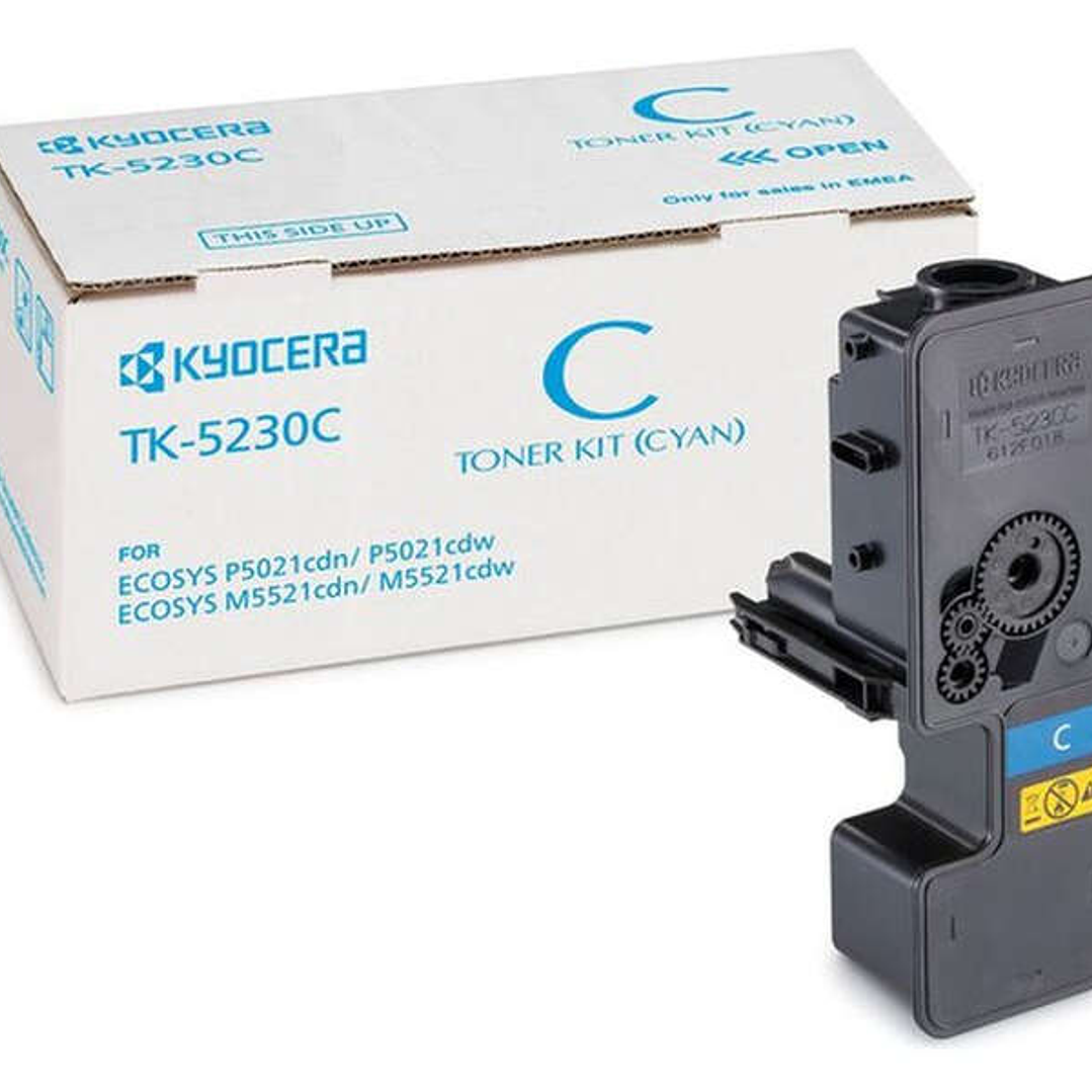 Kyocera TK5230 Cyan Cartucho de Toner Original - 1T02R9CNL0/TK5230C 1