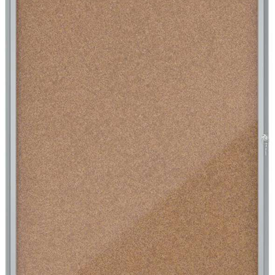 Nobo Vitrina para 9 Hojas A4 con Superficie de Corcho - 1000x752x37mm - Puerta de Cristal de Seguridad - Marco de Aluminio - Color Natural 1