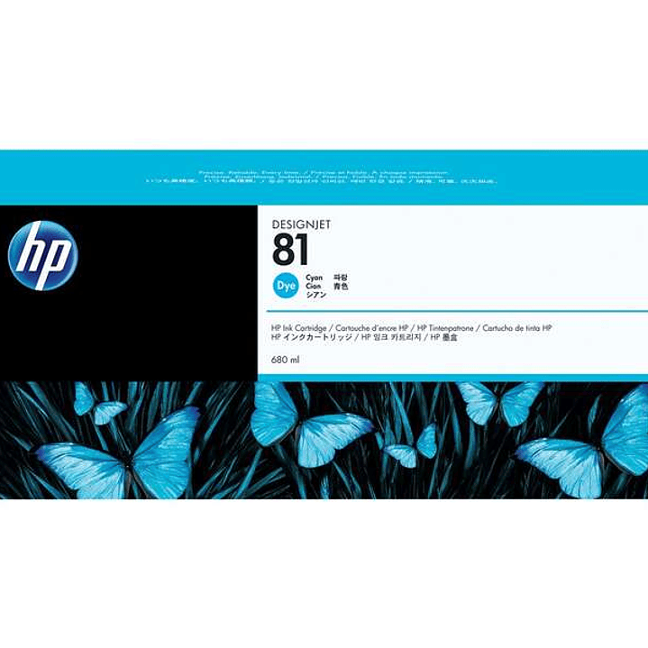 HP 81 Cyan Cartucho de Tinta Original - C4931A 1