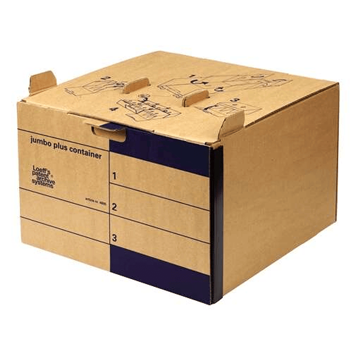 Fellowes Loeffs Pack de 15 Contenedores de Archivos Jumbo Plus - Color Marron 1