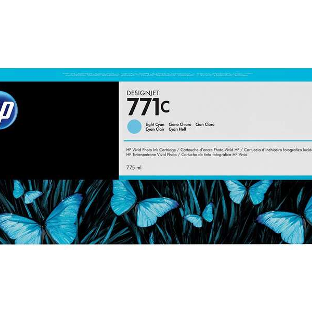 HP 771C Cyan Light Cartucho de Tinta Original - B6Y12A 1