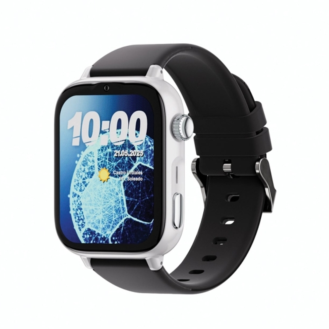 Savefamily Reloj Inteligente Infantil SaveWatch Plus 2 - Pantalla Amoled - Carcasa Blanca - Correa Silicona Negra 1