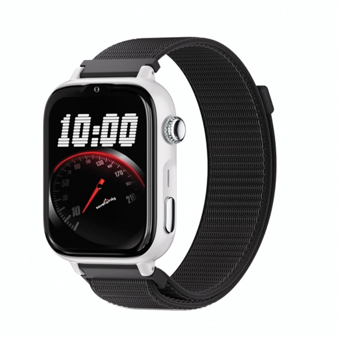 Savefamily Reloj Inteligente Infantil SaveWatch Plus 2 - Pantalla Amoled - Carcasa Blanca - Correa Tela Negra 1