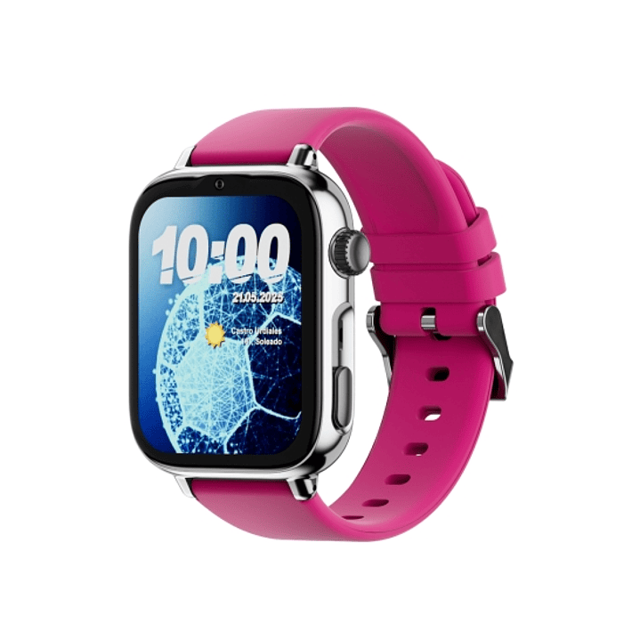 Savefamily Reloj Inteligente Infantil SaveWatch Plus 2 - Pantalla Amoled - Carcasa Plateada - Correa Silicona Lollipop 1