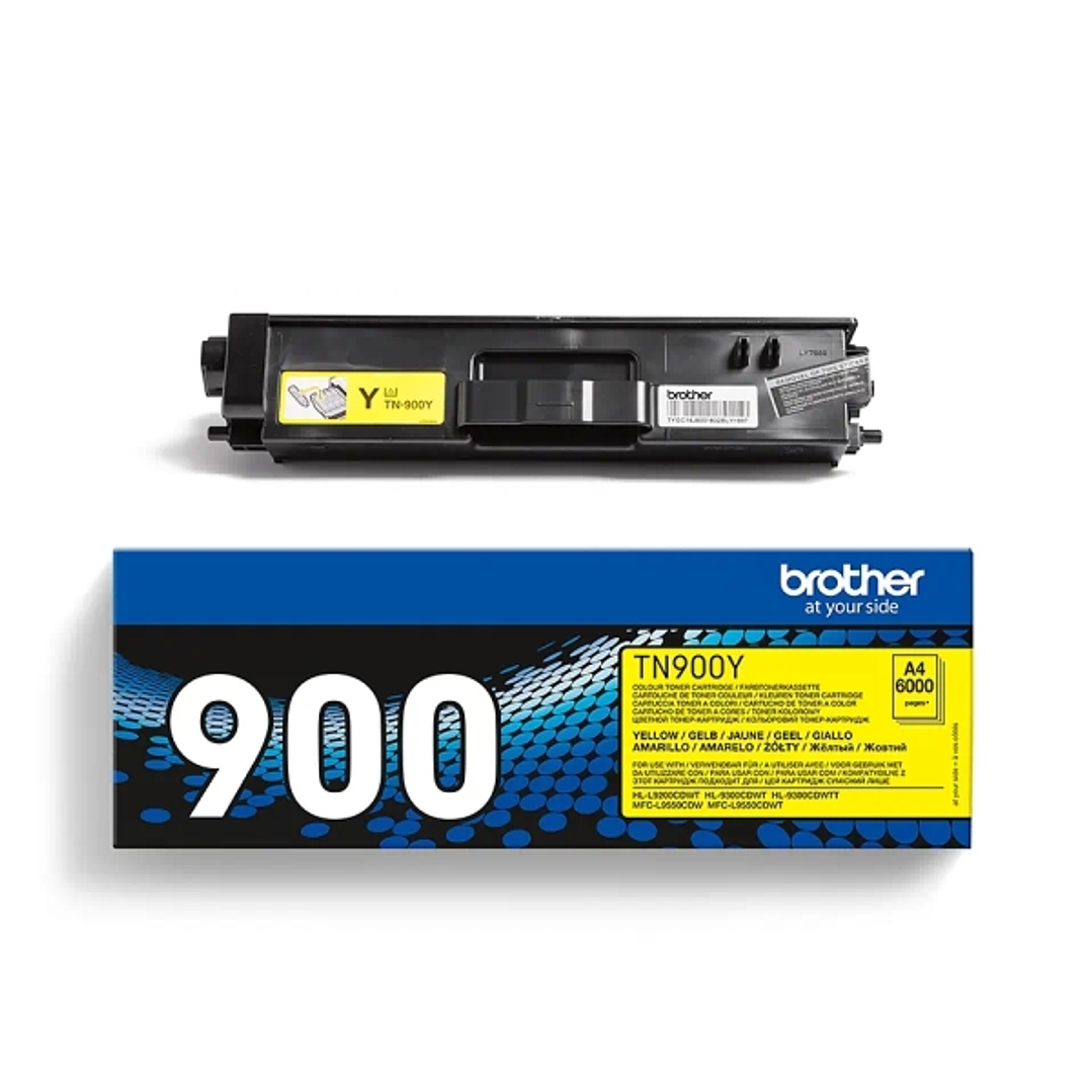 Brother TN900 Amarillo Cartucho de Toner Original - TN900Y 1