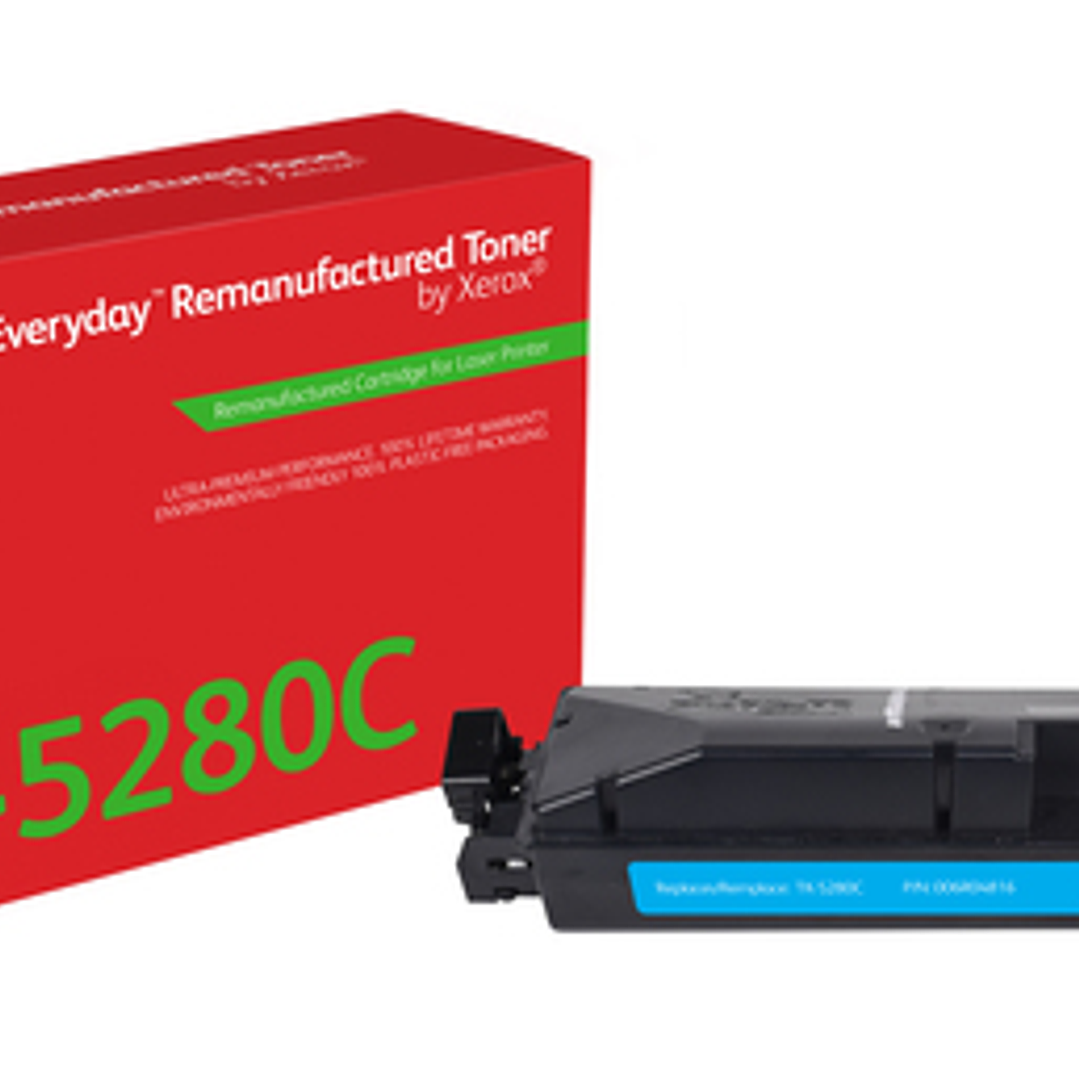 Xerox Everyday Kyocera TK5280 Cyan Cartucho de Toner Remanufacturado - Reemplaza 1T02TWCNL0/TK5280C 1
