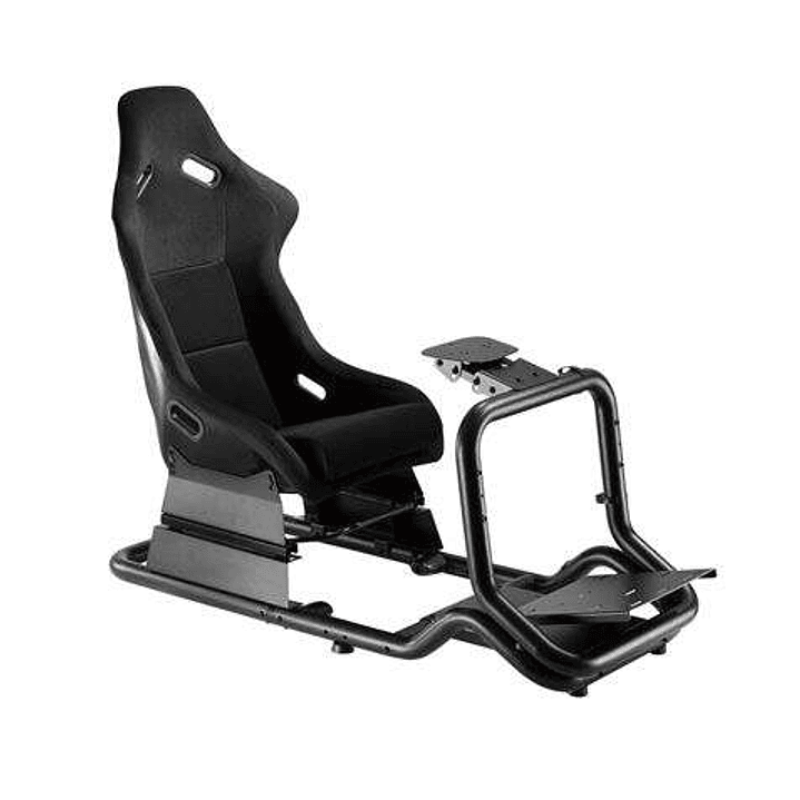 Cromad Pro R3 Asiento Simulador de Carreras - Soporte para Pedales y Volante - Totalmente Ajustable - Robusto - Peso Max. 130kg 1