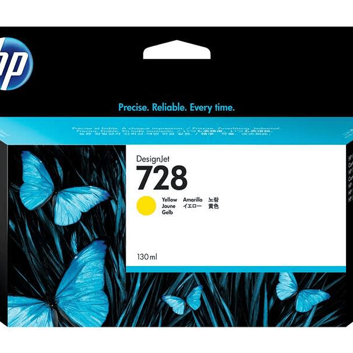 HP 728 Amarillo Cartucho de Tinta Original - F9J65A 1