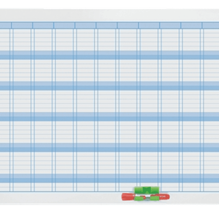 Nobo Performance Planificador Anual de Pizarra Magnetica 720x50x1030mm - Incluye Kit de Planificacion de Imanes 1