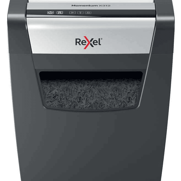Rexel Momentum x312 Destructora de Papel Manual Corte Confeti P-3 - Destruye hasta 12 Hojas - Funcionamiento Ininterrumpido 6min - Papelera de 23L - C 1