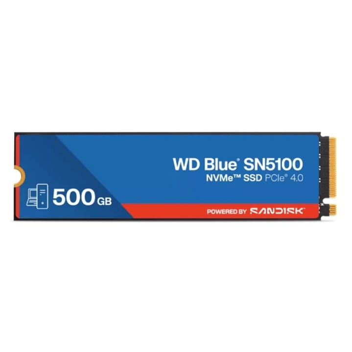 WD Blue SN5100 Disco Duro Solido SSD 500GB M2 PCI Express 4.0 NVMe Gen4 3D NAMD 1