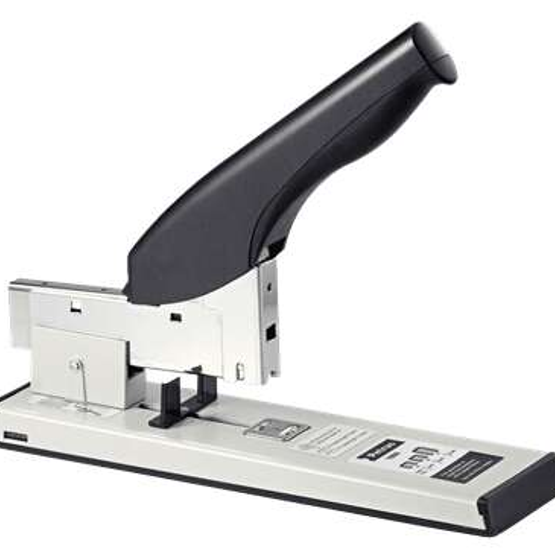 Petrus 1600 Grapadora de Gruesos - Hasta 100 Hojas - Grapado Cerrado - Para Grapas 24, 26 y 27 - Color Gris/Negro 1