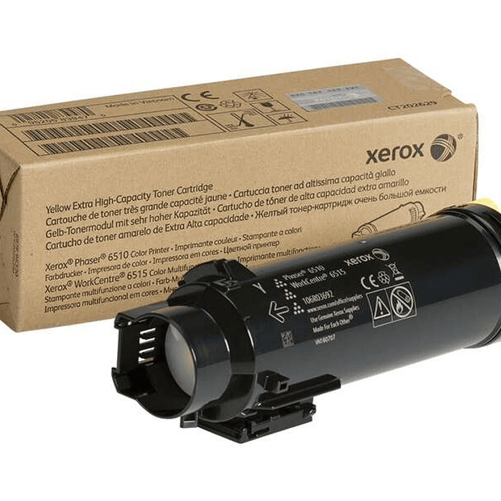 Xerox Phaser 6510/WorkCentre 6515 Amarillo Cartucho de Toner Original - 106R03692 1