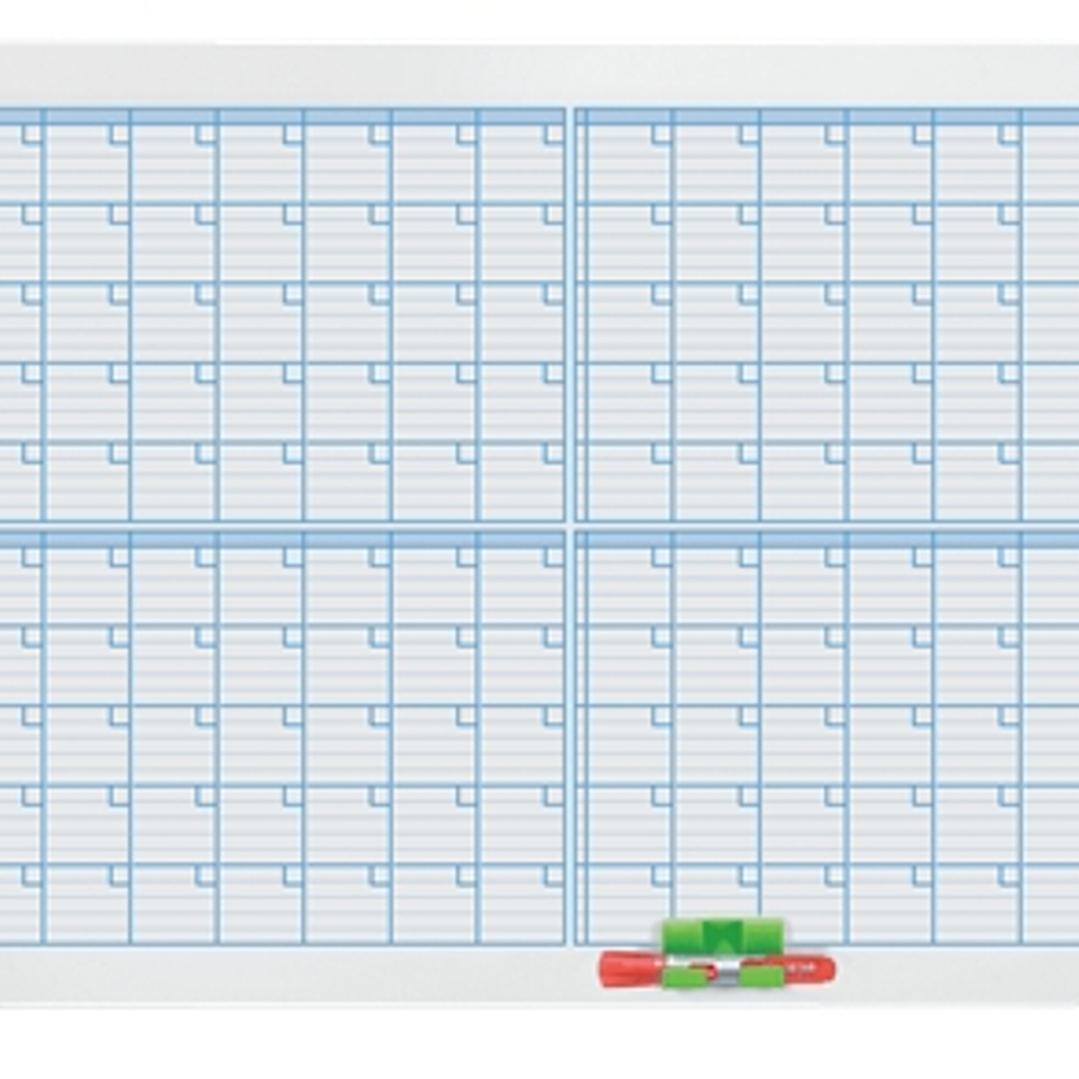 Nobo Performance Planificador Mensual de Pizarra Magnetica 725x53x1045mm - Incluye Kit de Planificacion de Imanes 1