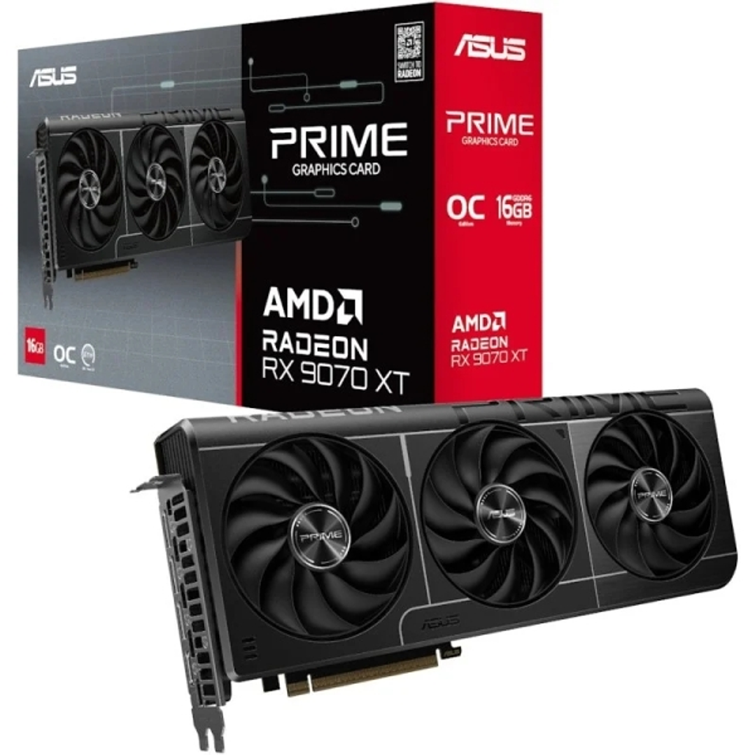 Asus PRIME AMD Radeon RX 9070 XT OC Tarjeta Grafica 16GB GDDR6 FSR 4 1