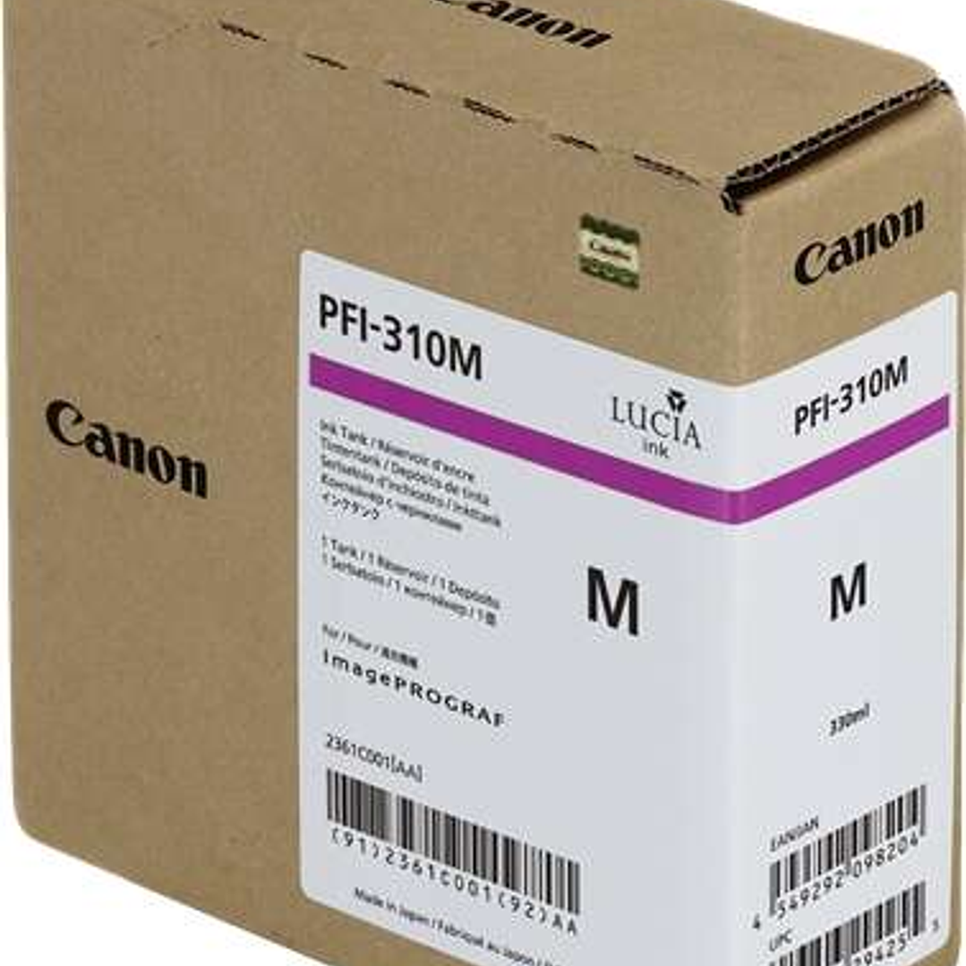 Canon PFI310 Magenta Cartucho de Tinta Original - 2361C001 1