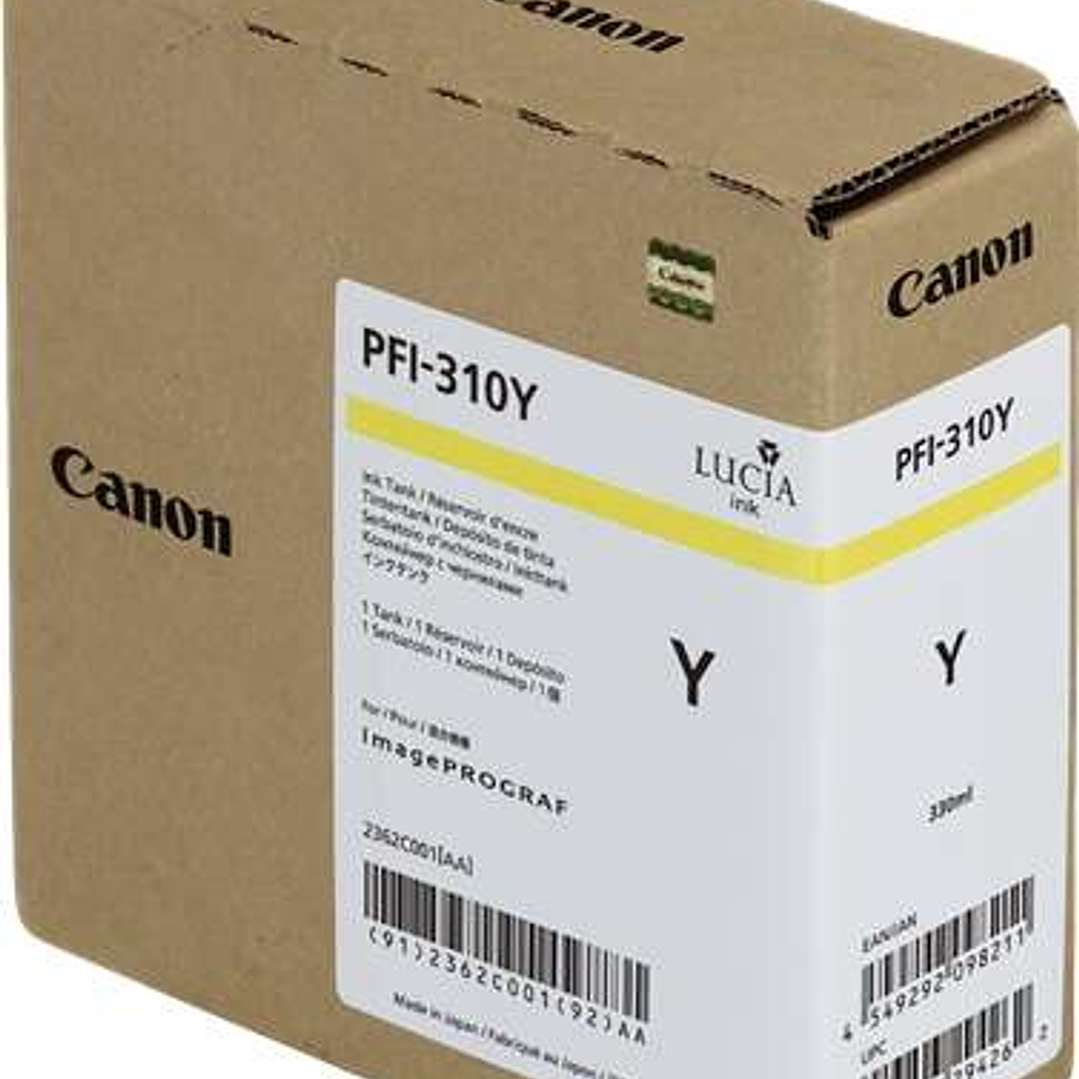 Canon PFI310 Amarillo Cartucho de Tinta Original - 2362C001 1