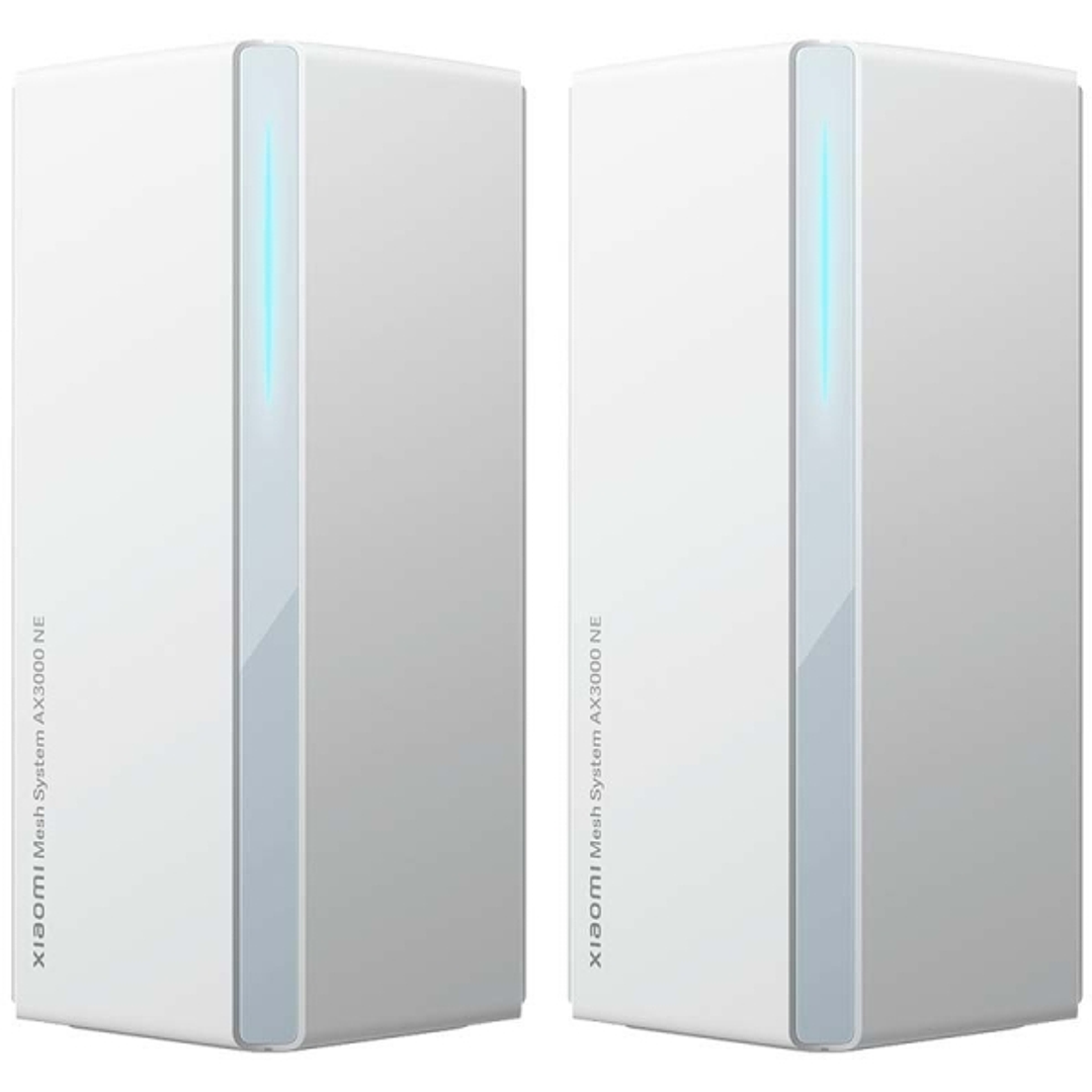 Xiaomi Sistema WiFi Mesh de 2 Unidades WiFi 6 AX3000NE Dual Band - Velocidad hasta 2978Mbps - 4 Puertos RJ-45 1