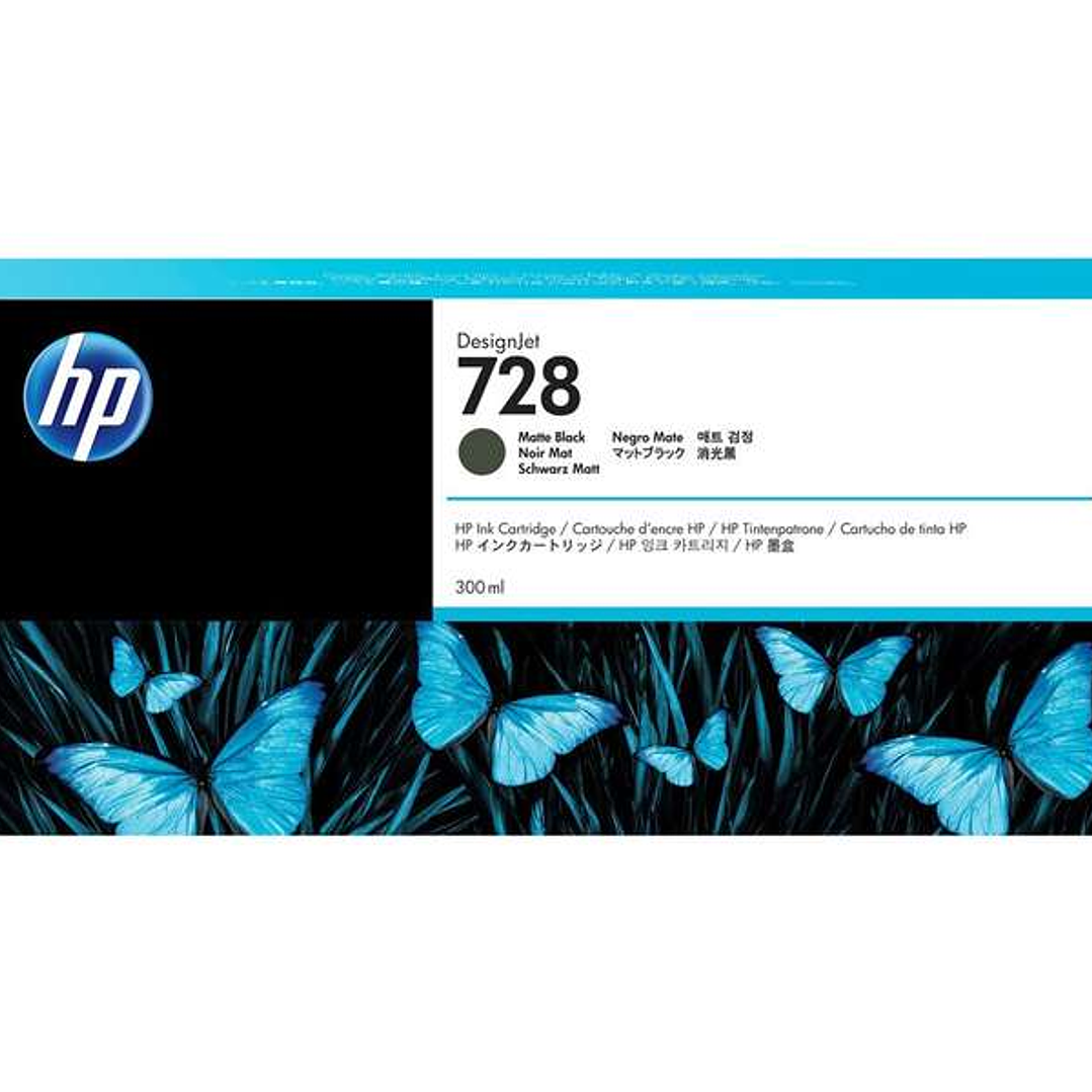 HP 728 Negro Mate Cartucho de Tinta Original - F9J68A 1