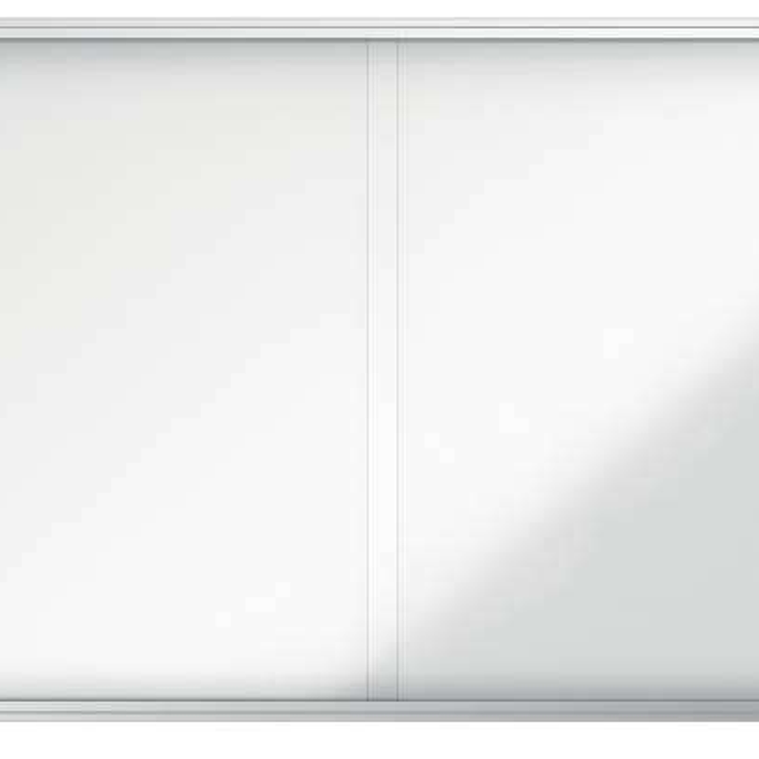 Nobo Vitrina Interior para 27 Hojas A4 con Superficie Magnetica y Puerta Deslizante - 997x2072x54mm - Marco de Aluminio - Puertas de Cristal de Seguri 1