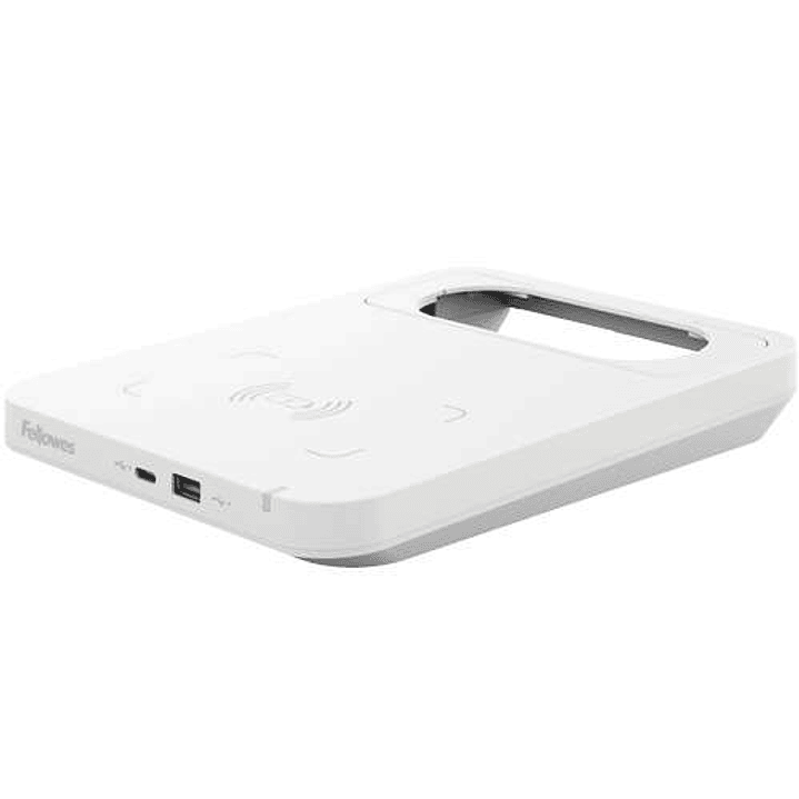 Fellowes Tallo Cargador Inalambrico - 2 Puertos USB - Carga Rapida - Color Blanco 1