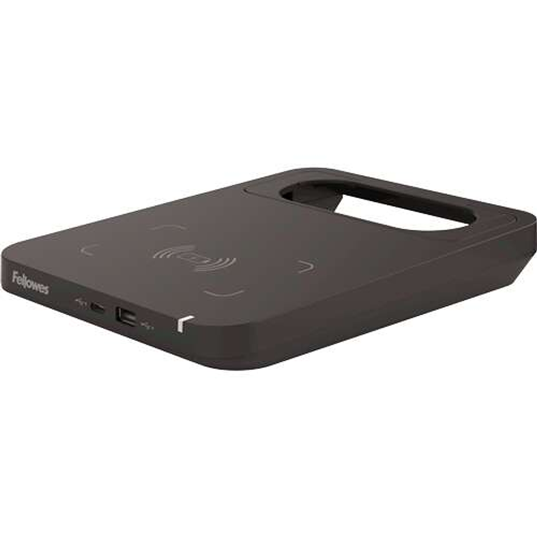 Fellowes Tallo Cargador Inalambrico - 2 Puertos USB - Carga Rapida - Color Negro 1