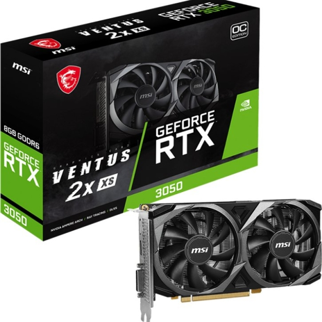 MSI GeForce RTX 3050 Tarjeta Grafica VENTUS 2X XS OC 8GB GDDR6 1