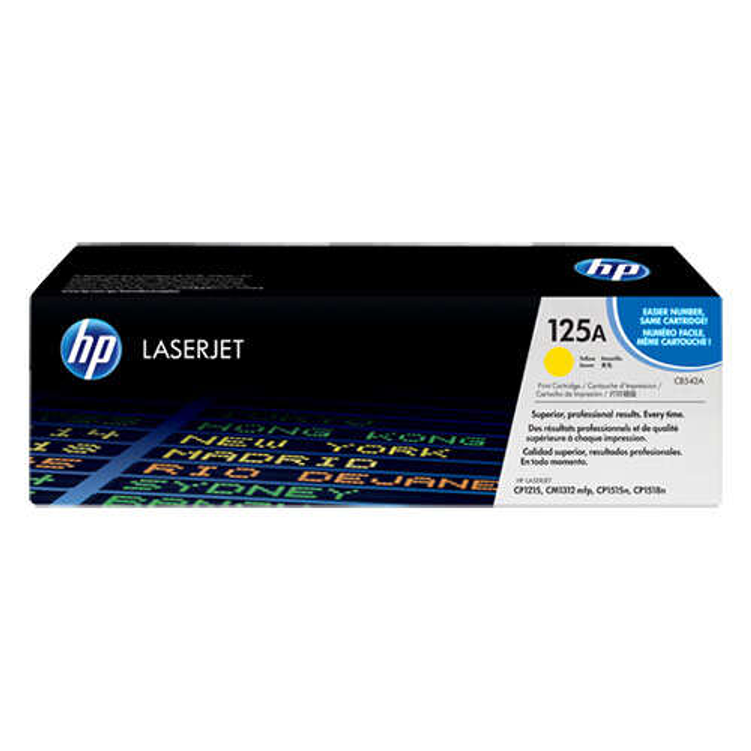 HP CB542A Amarillo Cartucho de Toner Original - 125A 1
